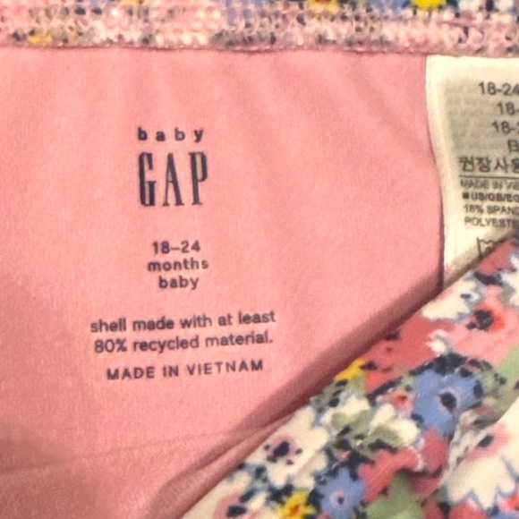 Baby Gap bikini bottom floral swim trunks toddler 18-24 months - Picture 2 of 4